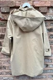 Dunbar Neckerchief Hood Gaberdine Coat Sand Beige